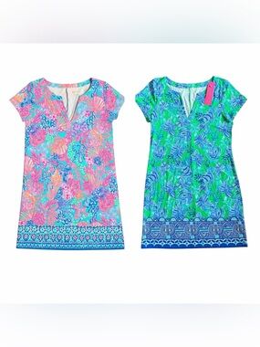 Lilly Pulitzer Bundle 2 Shift Dresses Size L NWT + EUC $118 Retail